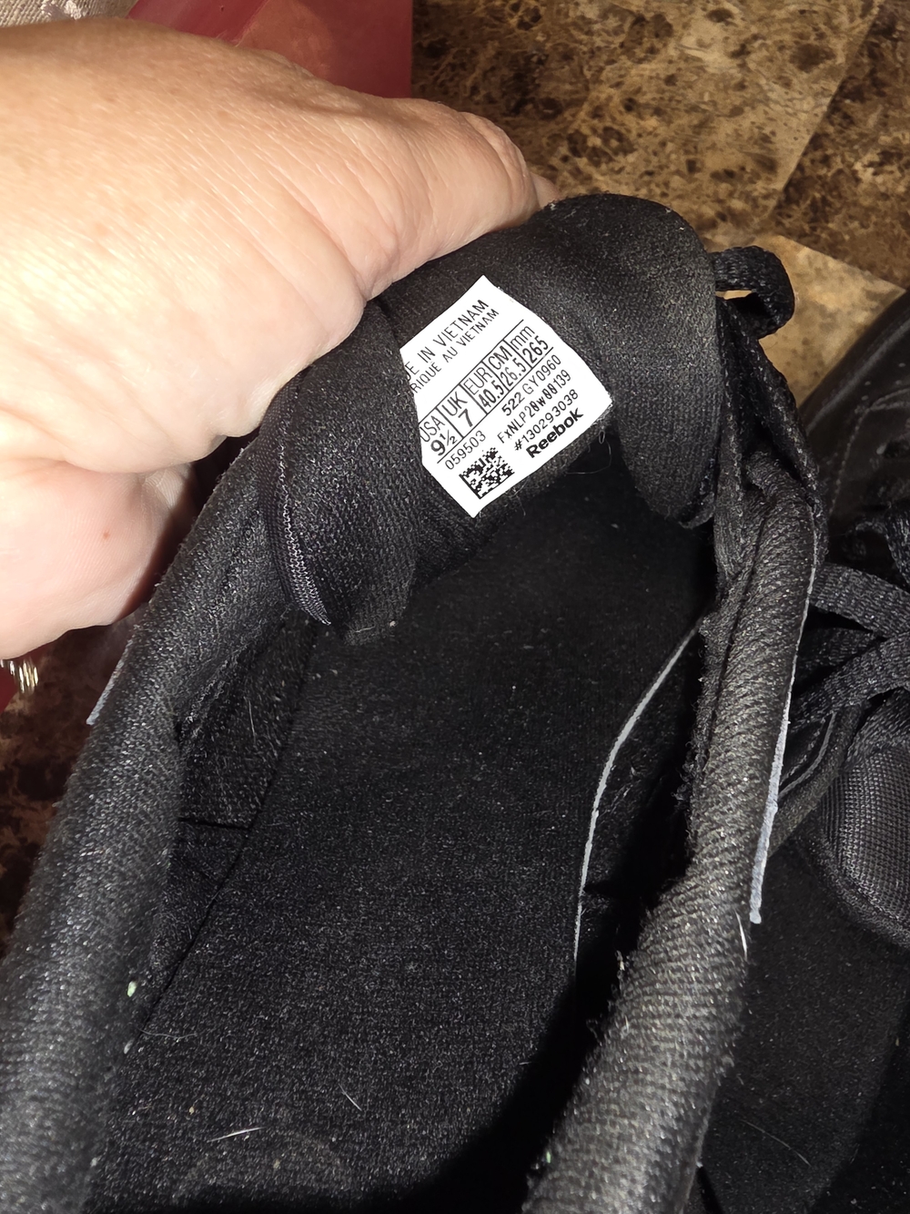 Reebok Black Athletic Lace-Up Sneakers - Picture 4 of 4